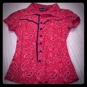 Sourpuss red bandana top